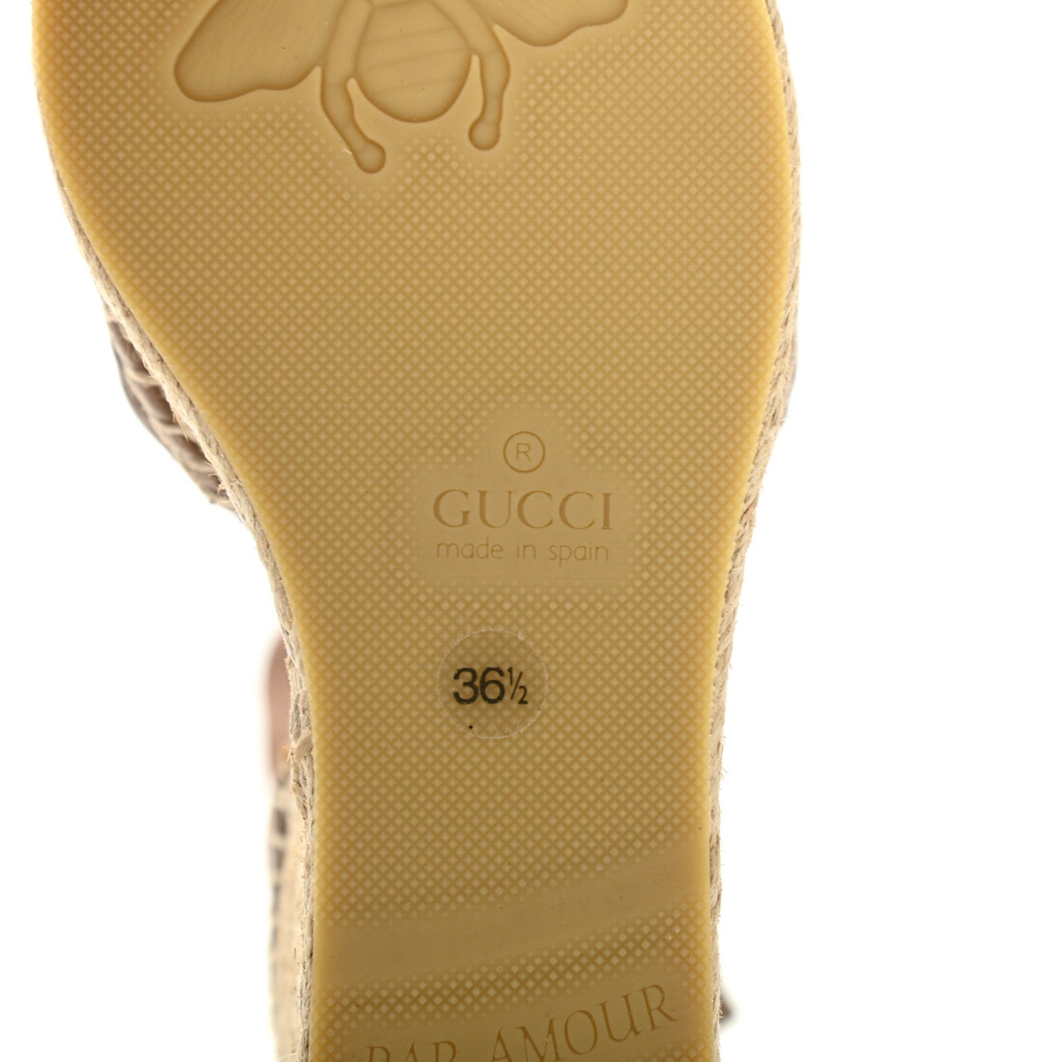 Gucci Nappa Matelasse GG Marmont Ankle Wrap Platform 35/120mm Espadrille Wedges 36.5 Porcelain Rose 7 of 10