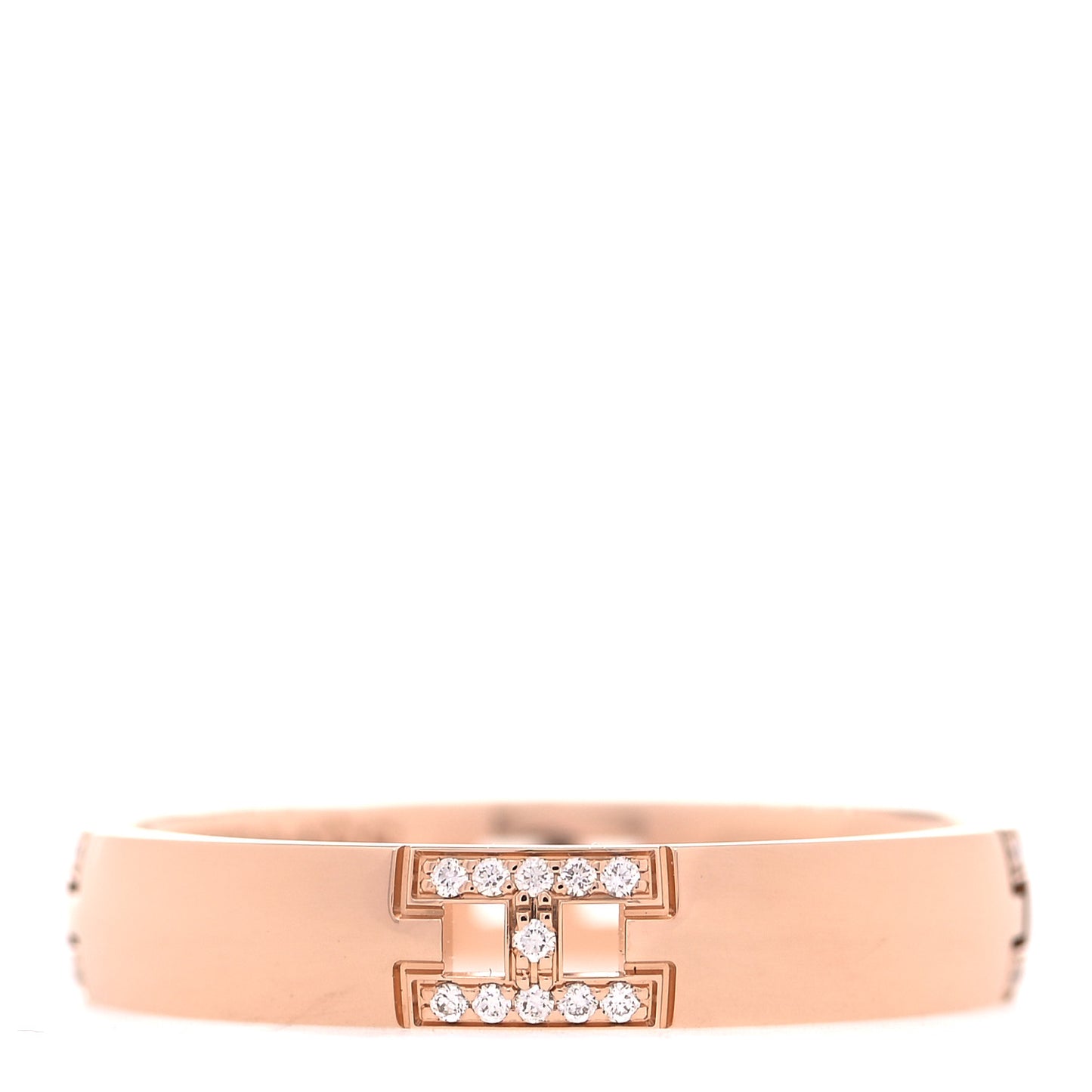 18K Rose Gold Diamond Ever Herakles Four-Station Wedding Band Ring 52 6