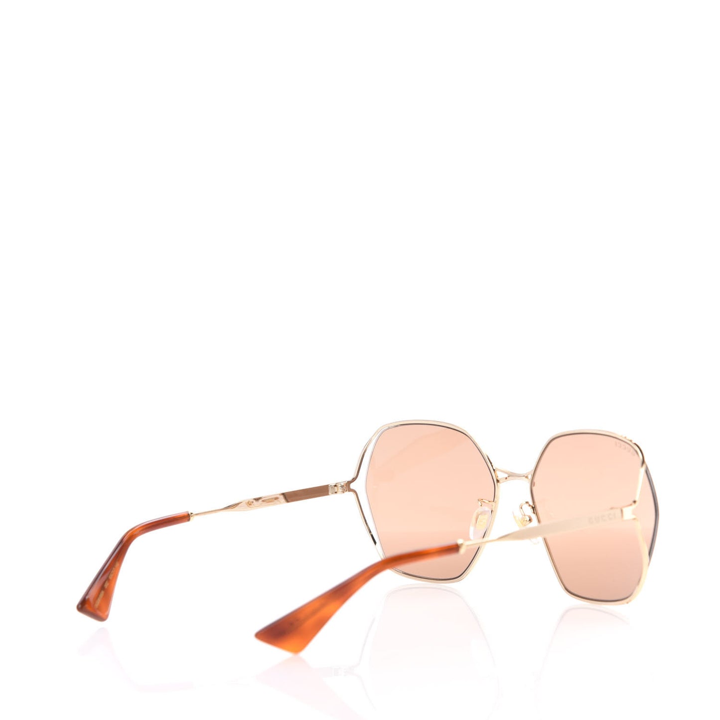 Metal Fork Square Frame Sunglasses GG0818SA Pink