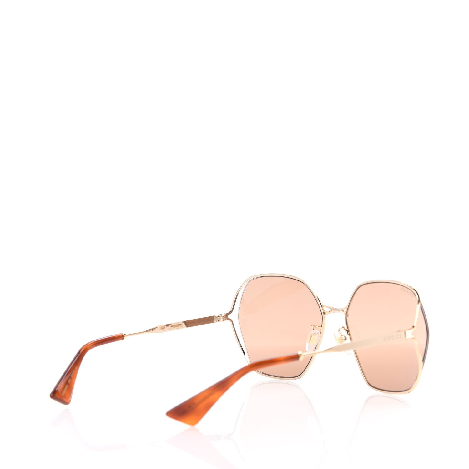 Gucci Metal Fork Square Frame Sunglasses GG0818SA Pink 4 of 8
