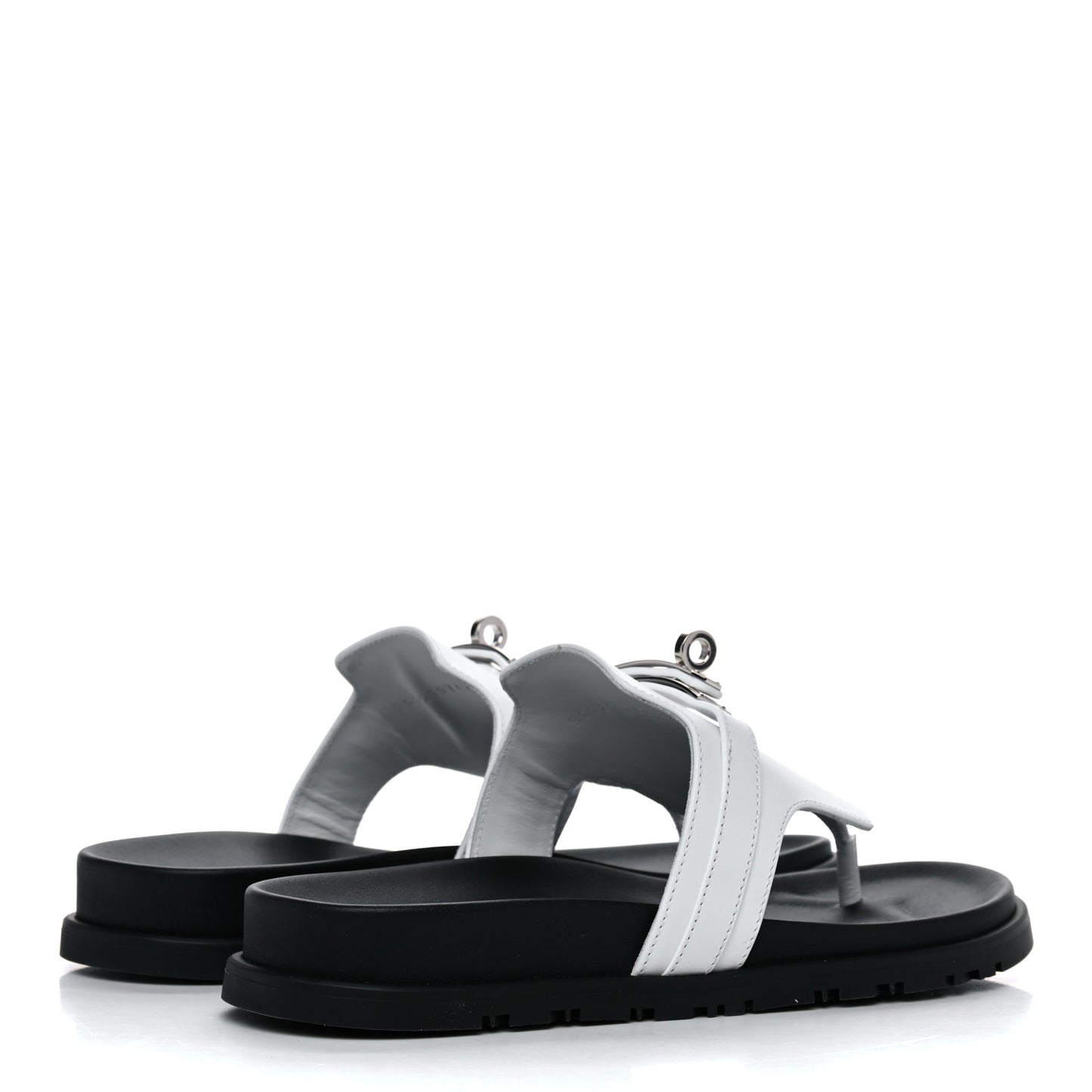 Calfskin Womens Empire Sandals 38.5 White