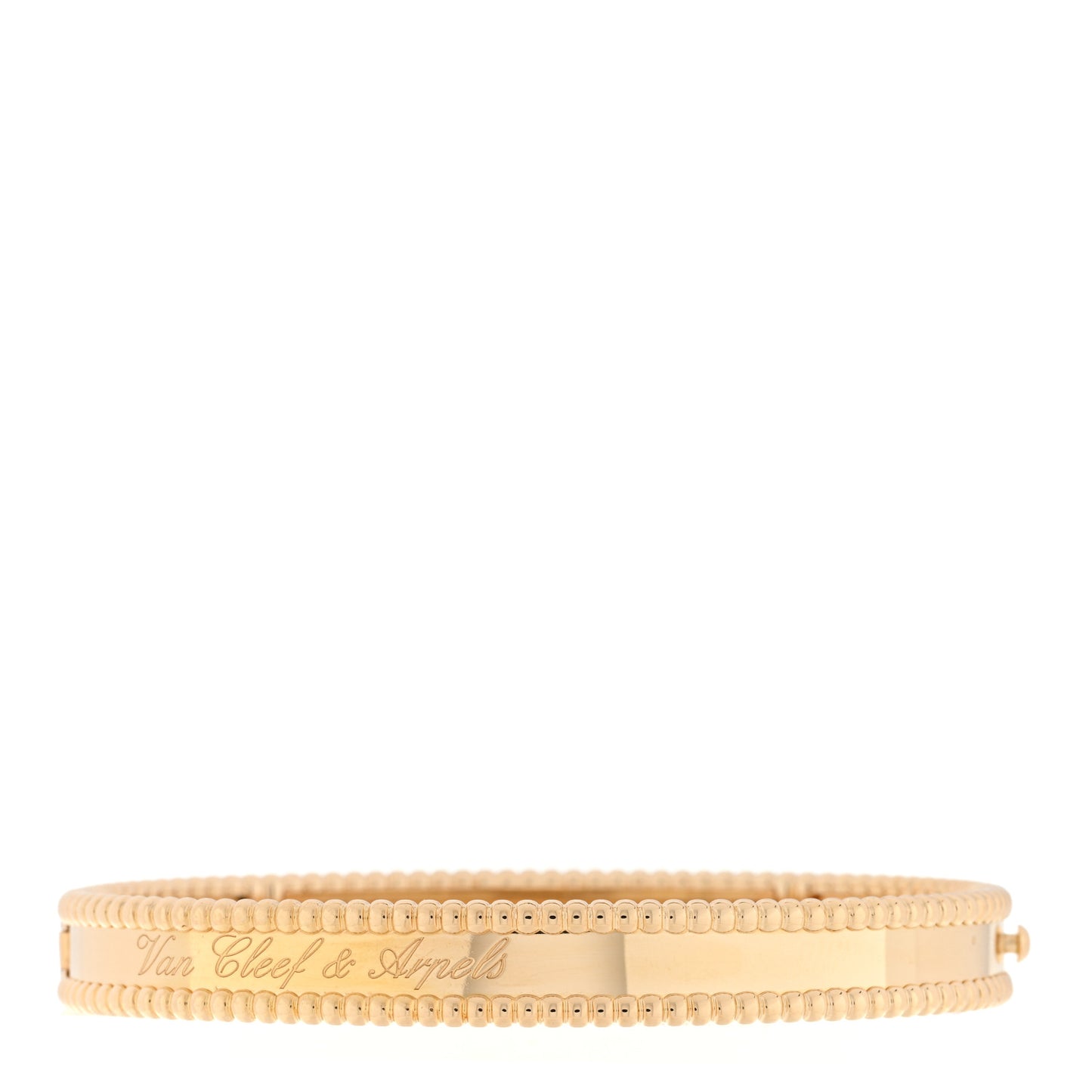18K Yellow Gold Perlee Signature Bangle Bracelet M