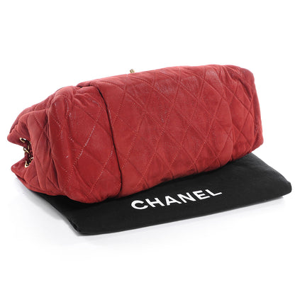 Chanel Iridescent Calfskin Chic Quilt Large Flap Red 4 of 7