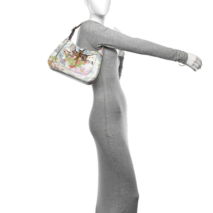 Gucci New Shangai Calfskin Tiger Savanah Small Jackie 1961 Hobo Chalky White Multicolor 2 of 10