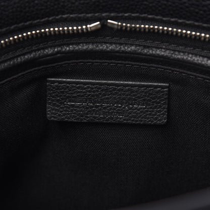 Alexander McQueen Pebbled Calfskin Small Skull Padlock Zip Around Tote Black 8 of 10