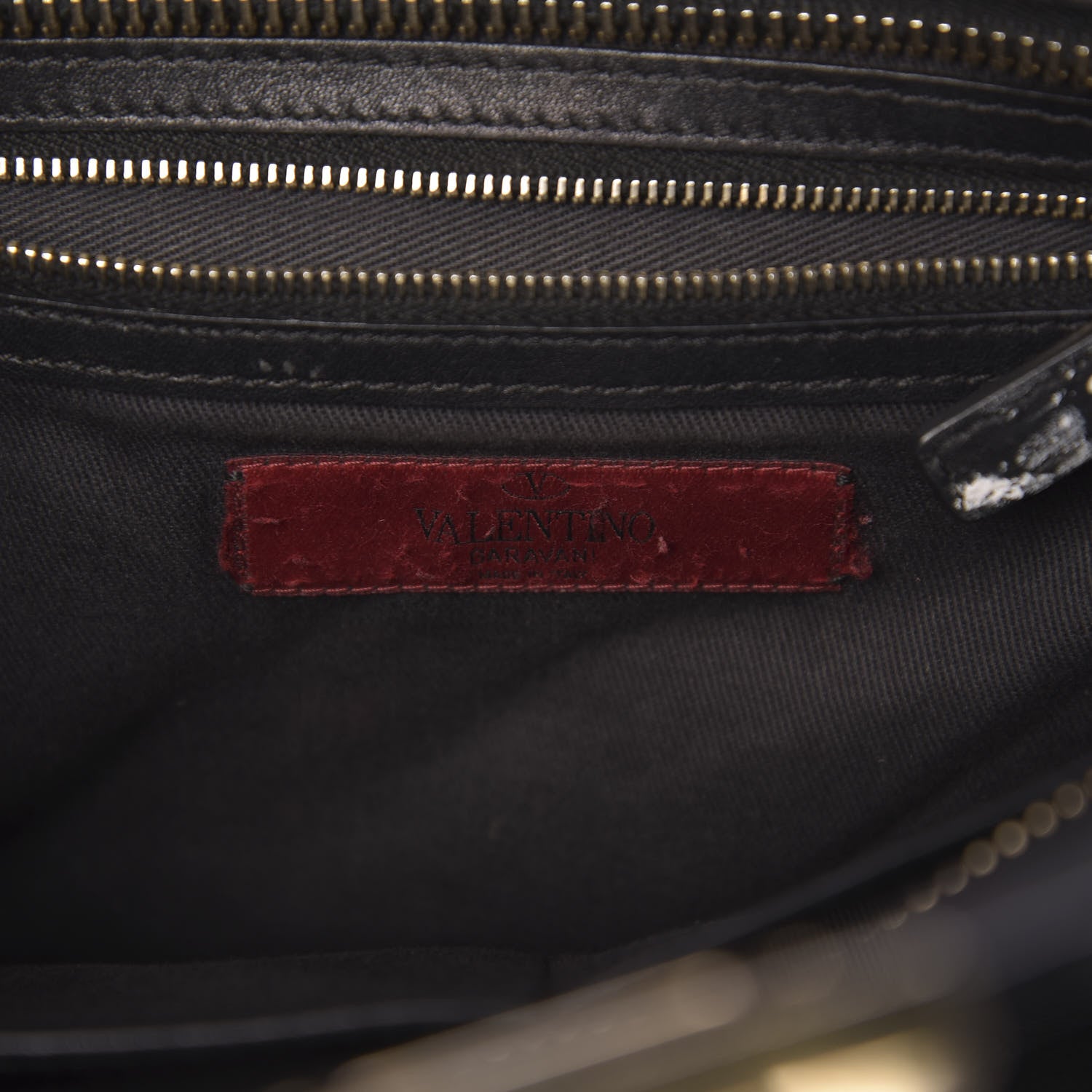 Valentino Garavani Vitello Rockstud Double Handle Tote Black 7 of 15