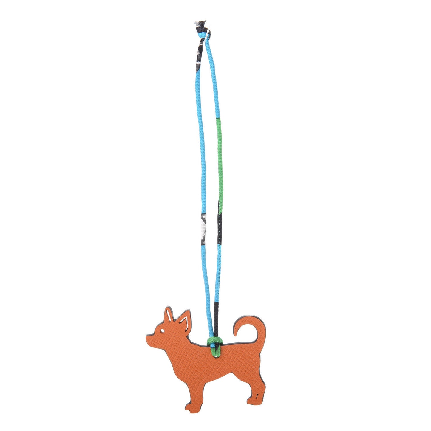 Togo Epsom Petit H Dog Bag Charm Etoupe Orange