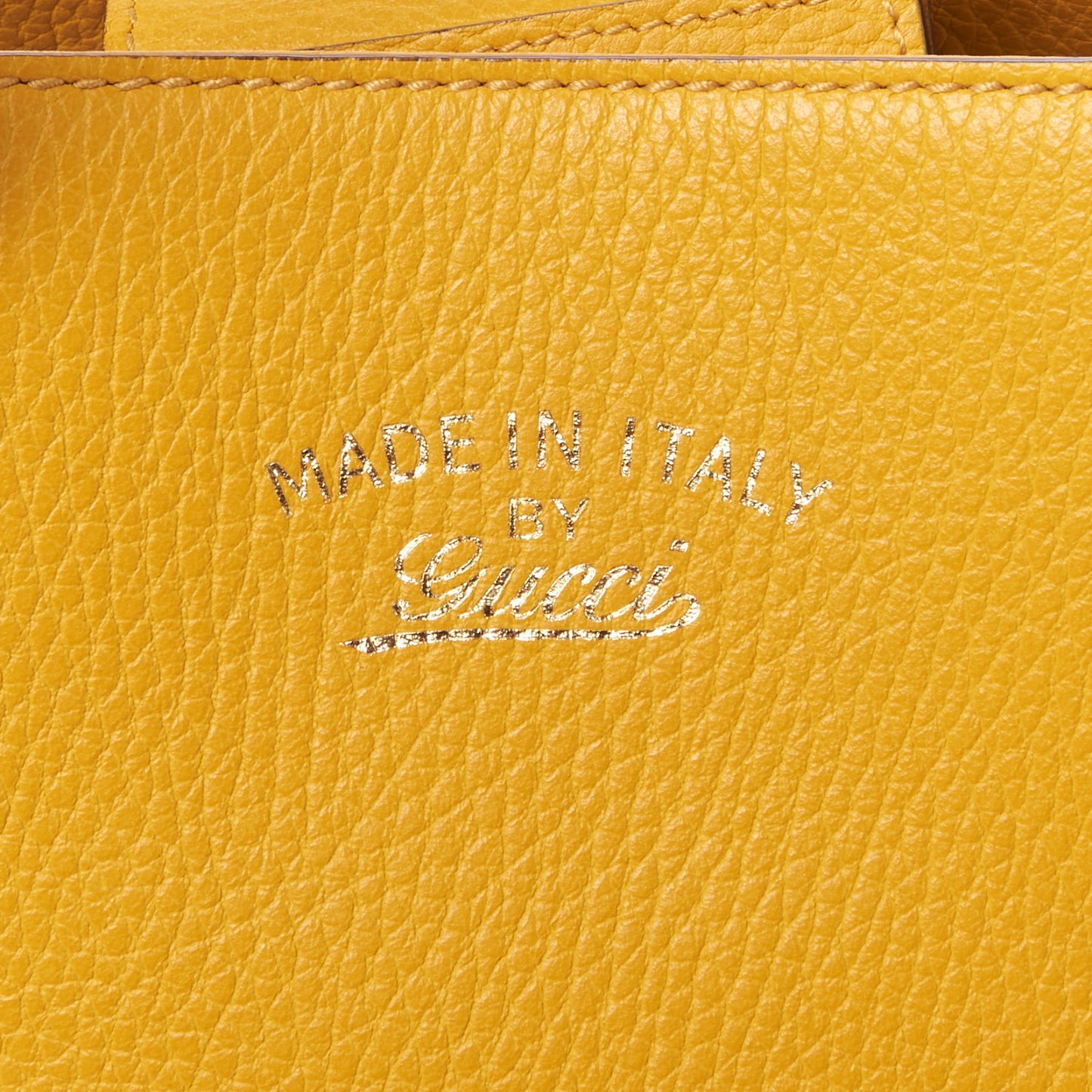 Dollar Calfskin Small Swing Tote Yellow