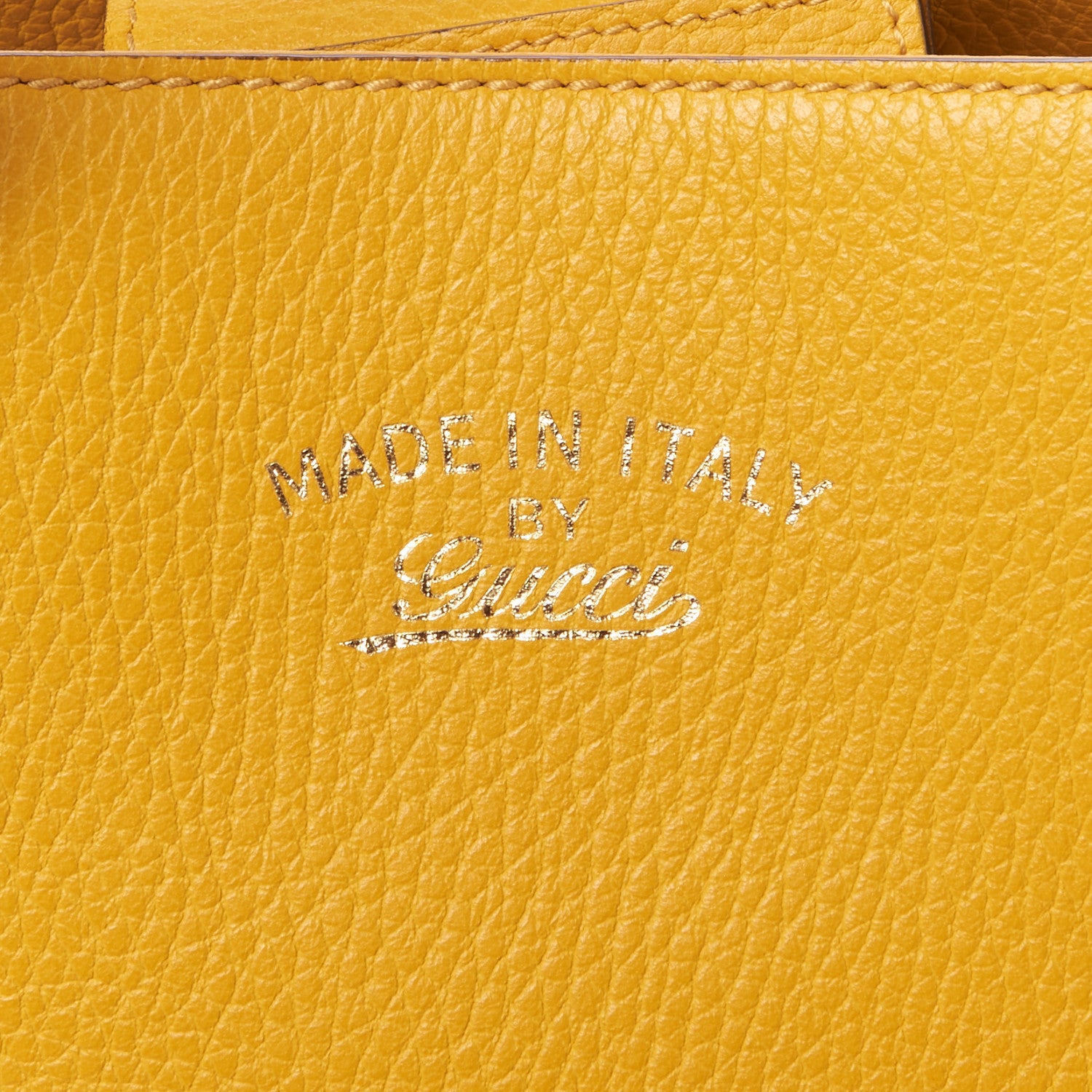 Gucci Dollar Calfskin Small Swing Tote Yellow 7 of 7