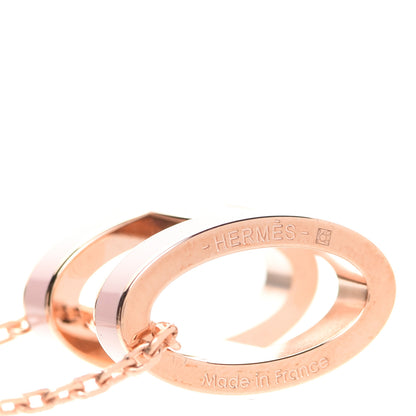 Hermes Lacquered Rose Gold Pop H Pendant Necklace Rose Dragee 5 of 8