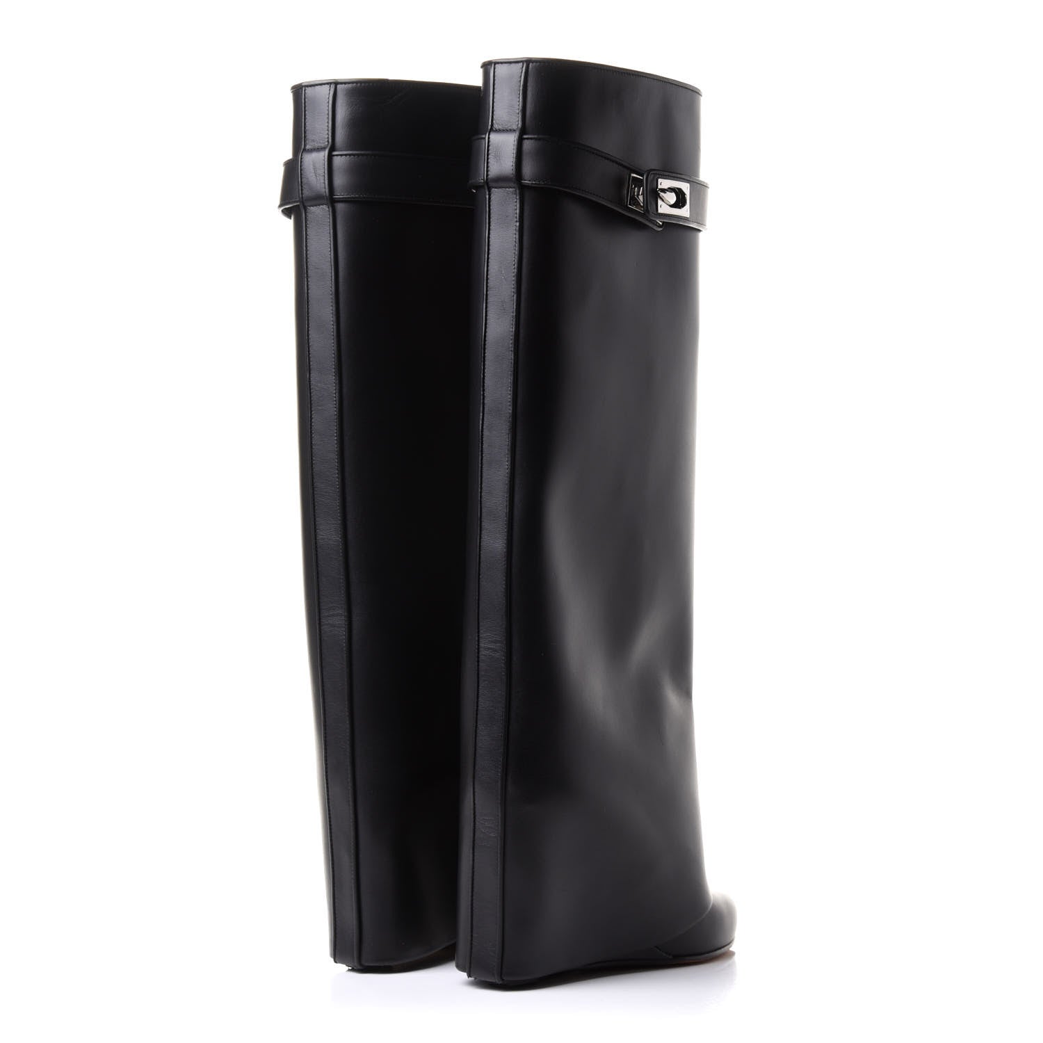 Givenchy Calfskin Shark Lock Pant Boots 37 Black 4 of 10