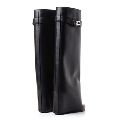 Givenchy Calfskin Shark Lock Pant Boots 37 Black 4 of 10