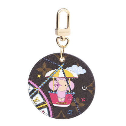 Louis Vuitton Monogram 2020 Christmas Animation Big Wheel Bag Charm Key Ring Rose Ballerine 1 of 4