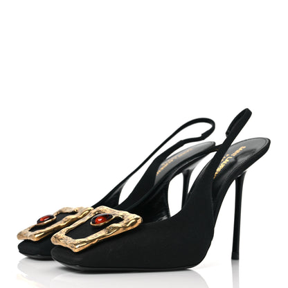 Saint Laurent Maxine 115mm Slingback Pumps 39.5 Black 3 of 8