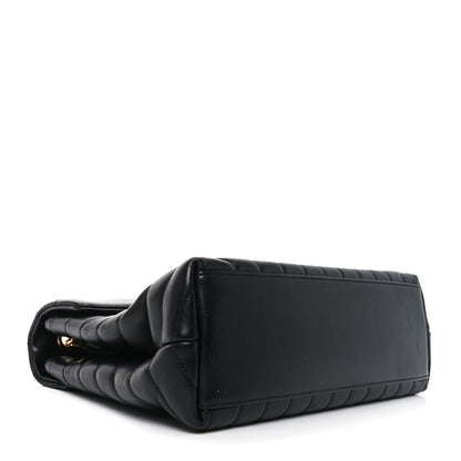 Saint Laurent Calfskin Y Quilted Monogram Medium Loulou Chain Satchel Black 4 of 18