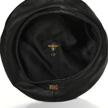 Christian Dior Lambskin D-Dream Beret 57 Black 4 of 4