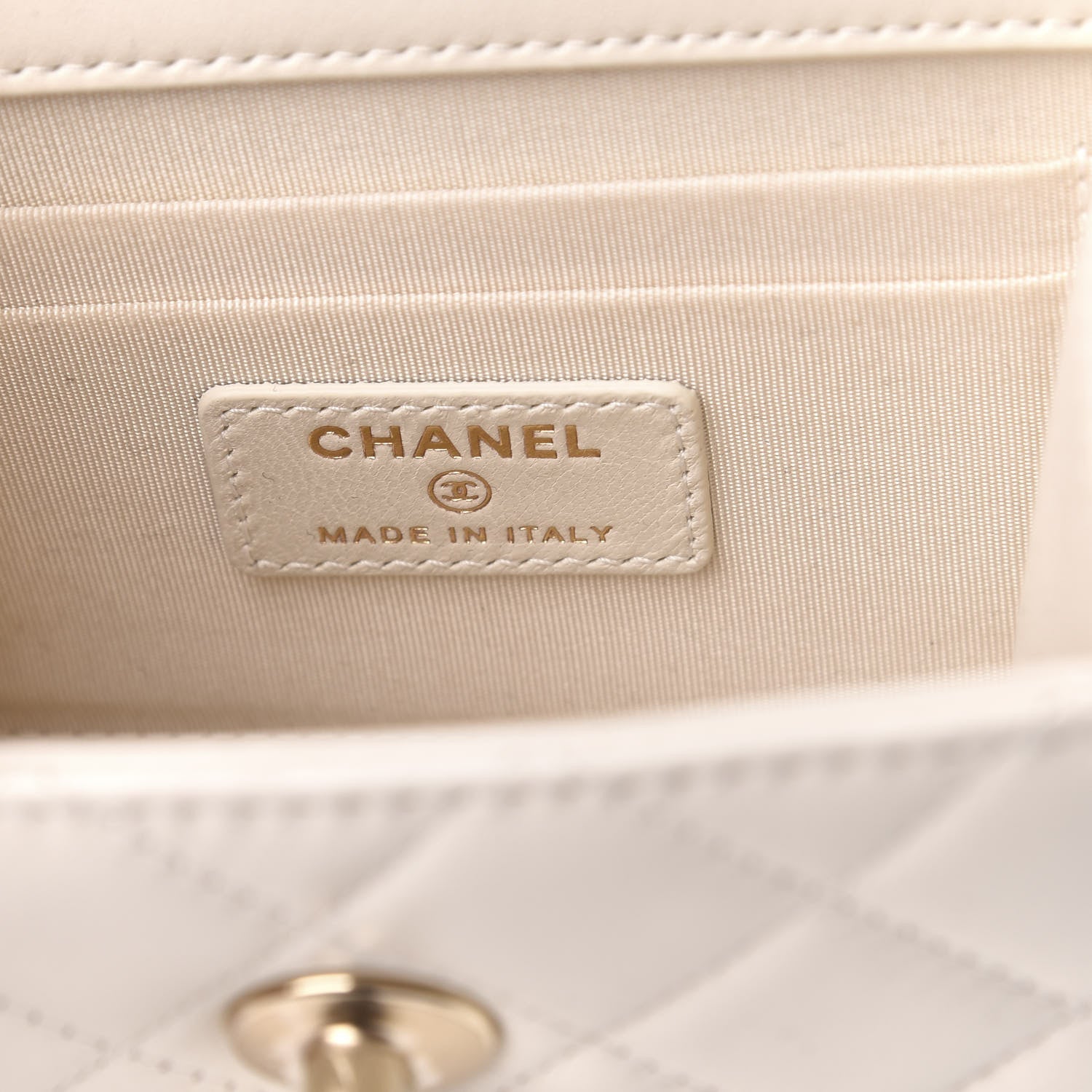 Chanel Lambskin Quilted Mini Trendy CC Clutch With Chain Ecru 6 of 10