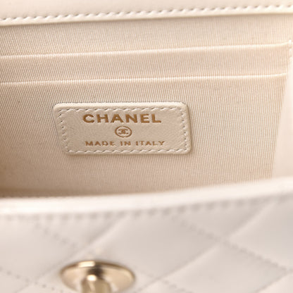 Chanel Lambskin Quilted Mini Trendy CC Clutch With Chain Ecru 6 of 10