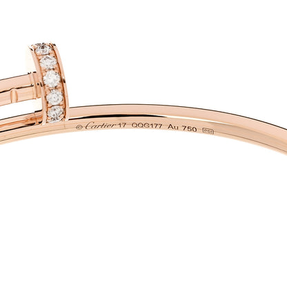 Cartier 18K Pink Gold Diamond Small Juste Un Clou Bracelet 17 4 of 5