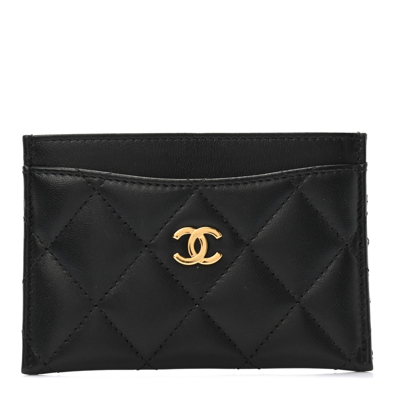 Chanel Lambskin Quilted Card Holder Black 1 of 9