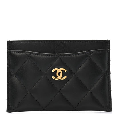Chanel Lambskin Quilted Card Holder Black 1 of 9