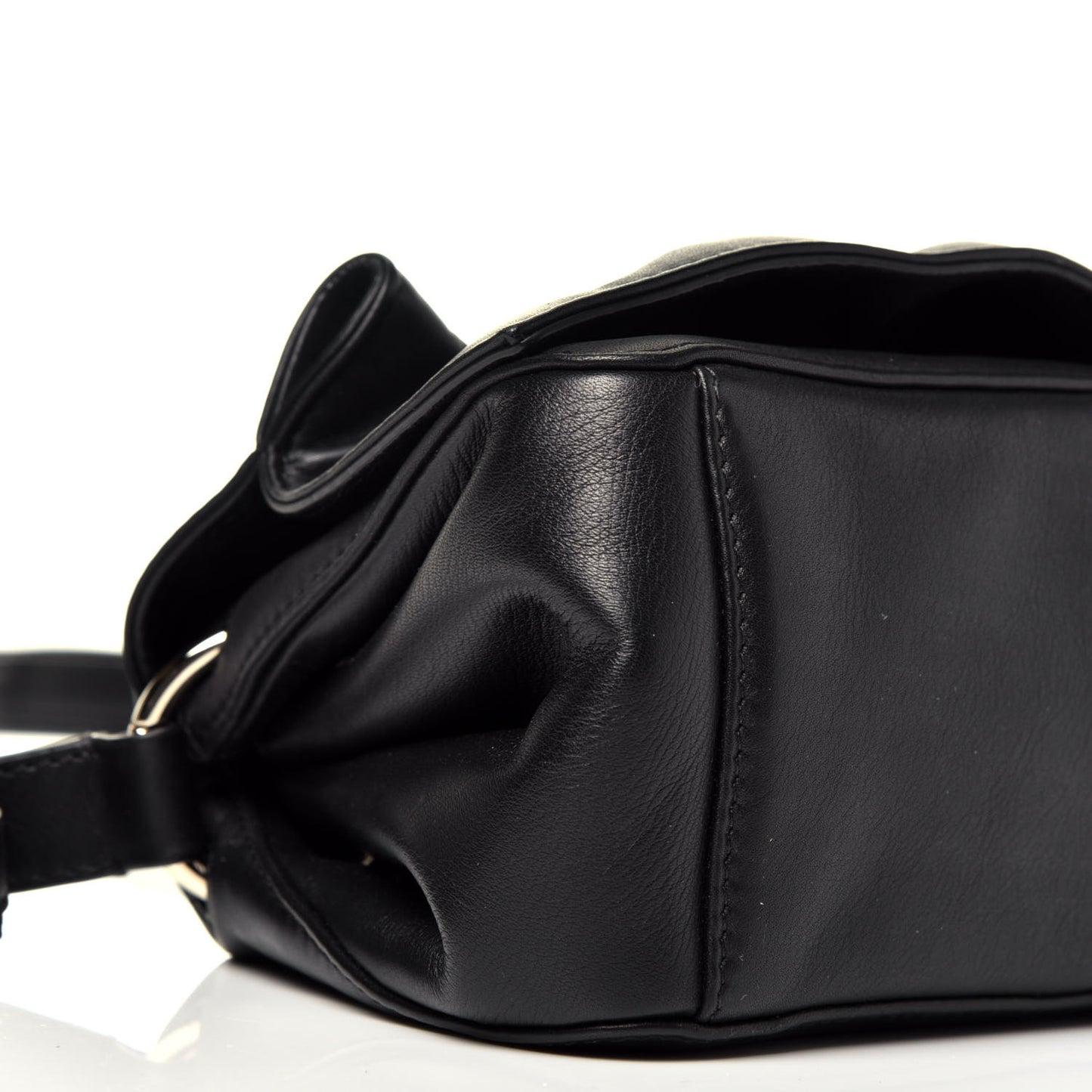 Smooth Calfskin Mini Bloomy Crossbody Bag Black