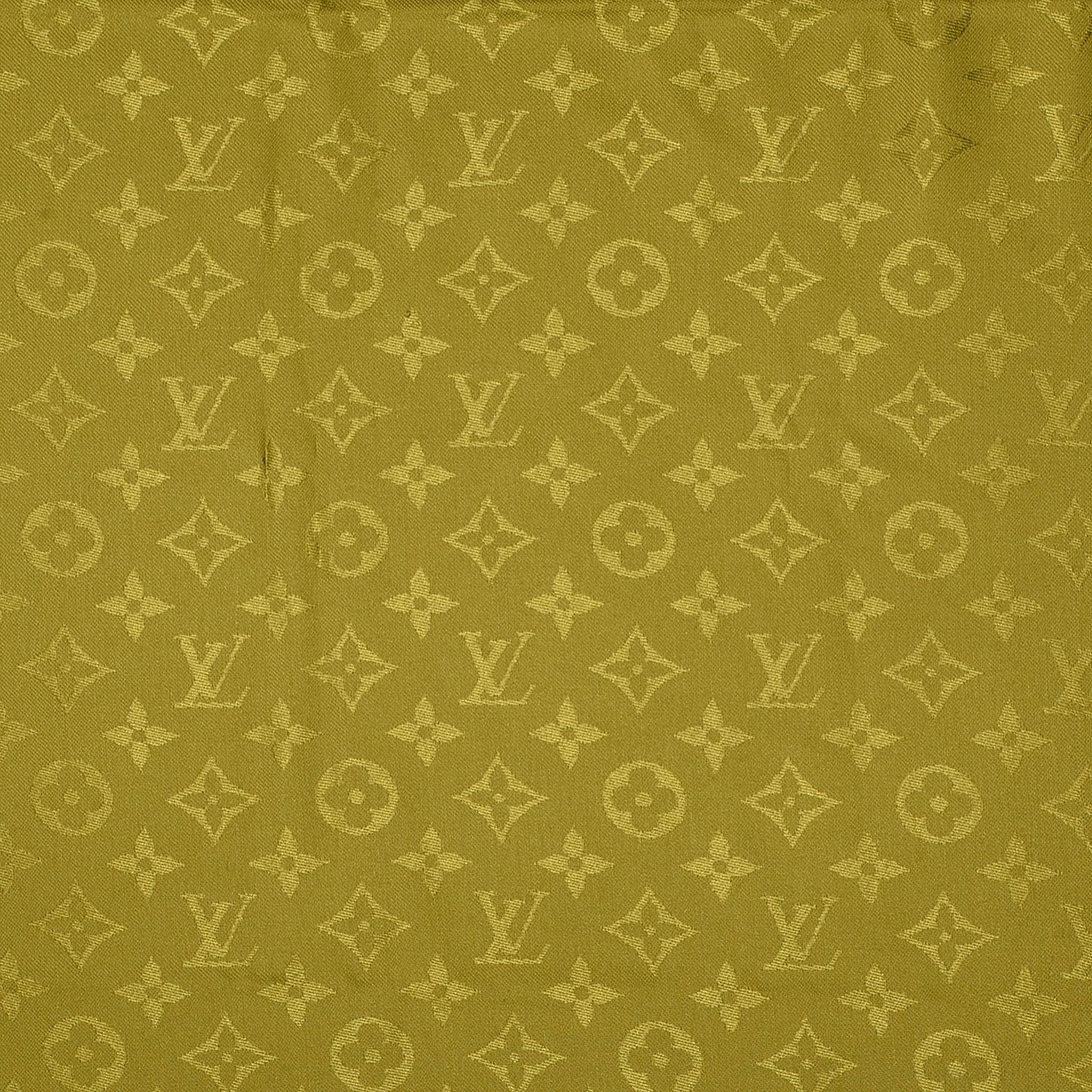 Wool Silk Monogram Shawl Green