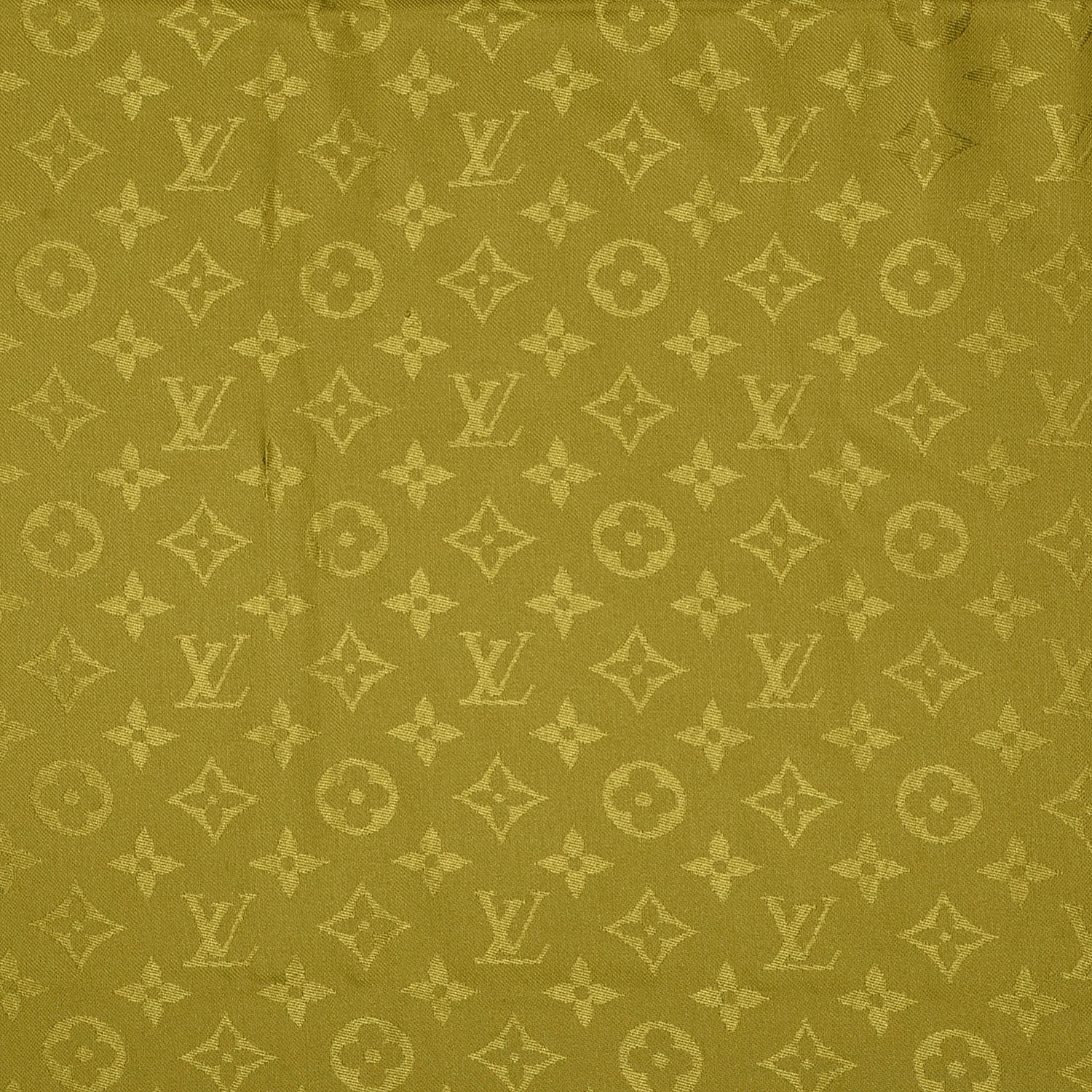 Louis Vuitton Wool Silk Monogram Shawl Green 1 of 5