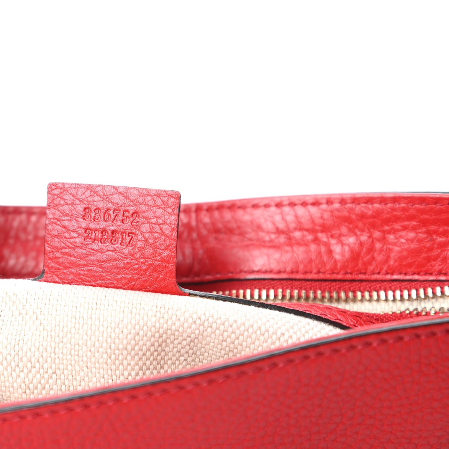 Gucci Pebbled Calfskin Medium Soho Flap Crossbody Tabasco Red 9 of 12