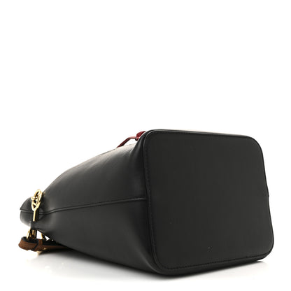 Fendi Vitello Grace F is Fendi Stamp Patch Perforated Small Mon Tresor Bucket Bag Black 4 of 12