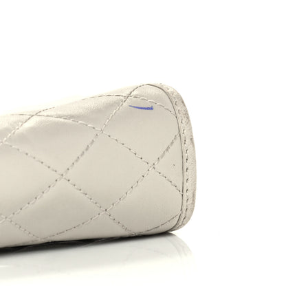 Saint Laurent Lambskin Quilted Monogram Baby Victoire Chain Clutch Blanc Vintage 11 of 11