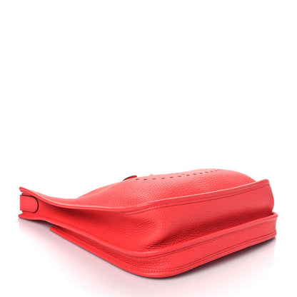Hermes Taurillon Clemence Evelyne III PM Rouge Pivoine 4 of 10