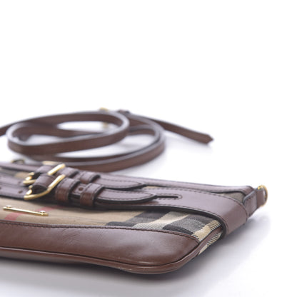 Burberry House Check Bridle Calfskin Peyton Crossbody Tan 9 of 10