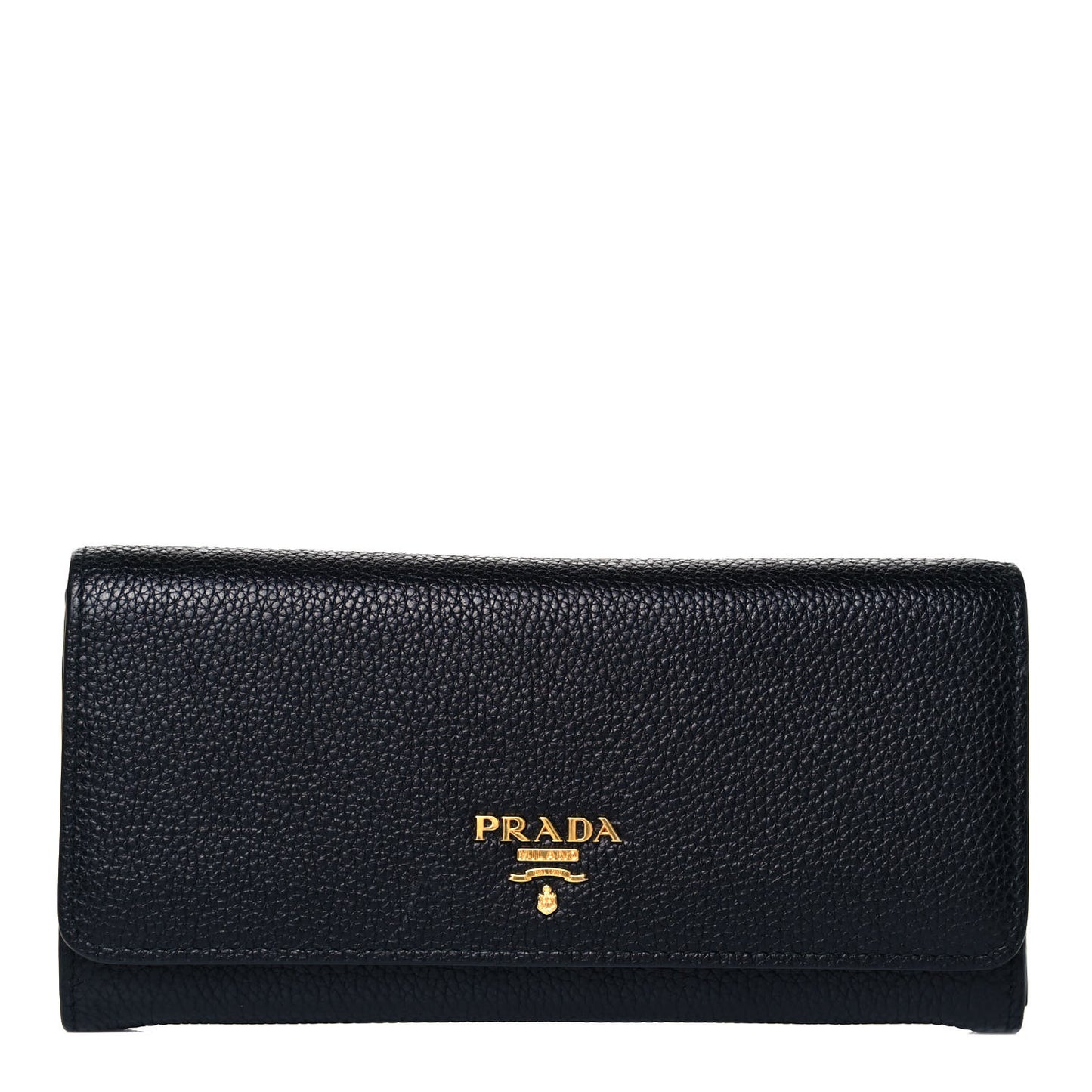 Vitello Daino Bi-Color Continental Flap Travel Wallet Black Fuoco