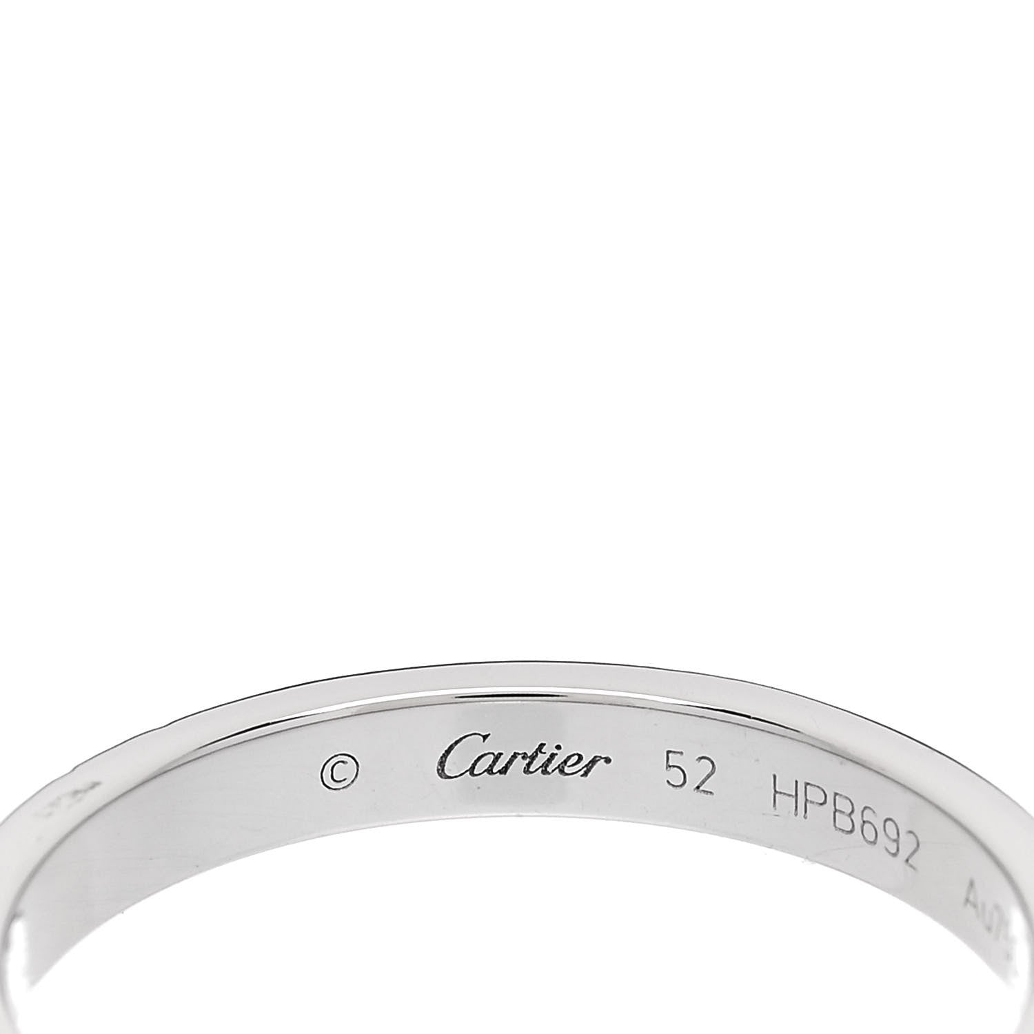 Cartier 18K White Gold Diamond 2.6mm LOVE Paved Band Ring 52 6 4 of 6