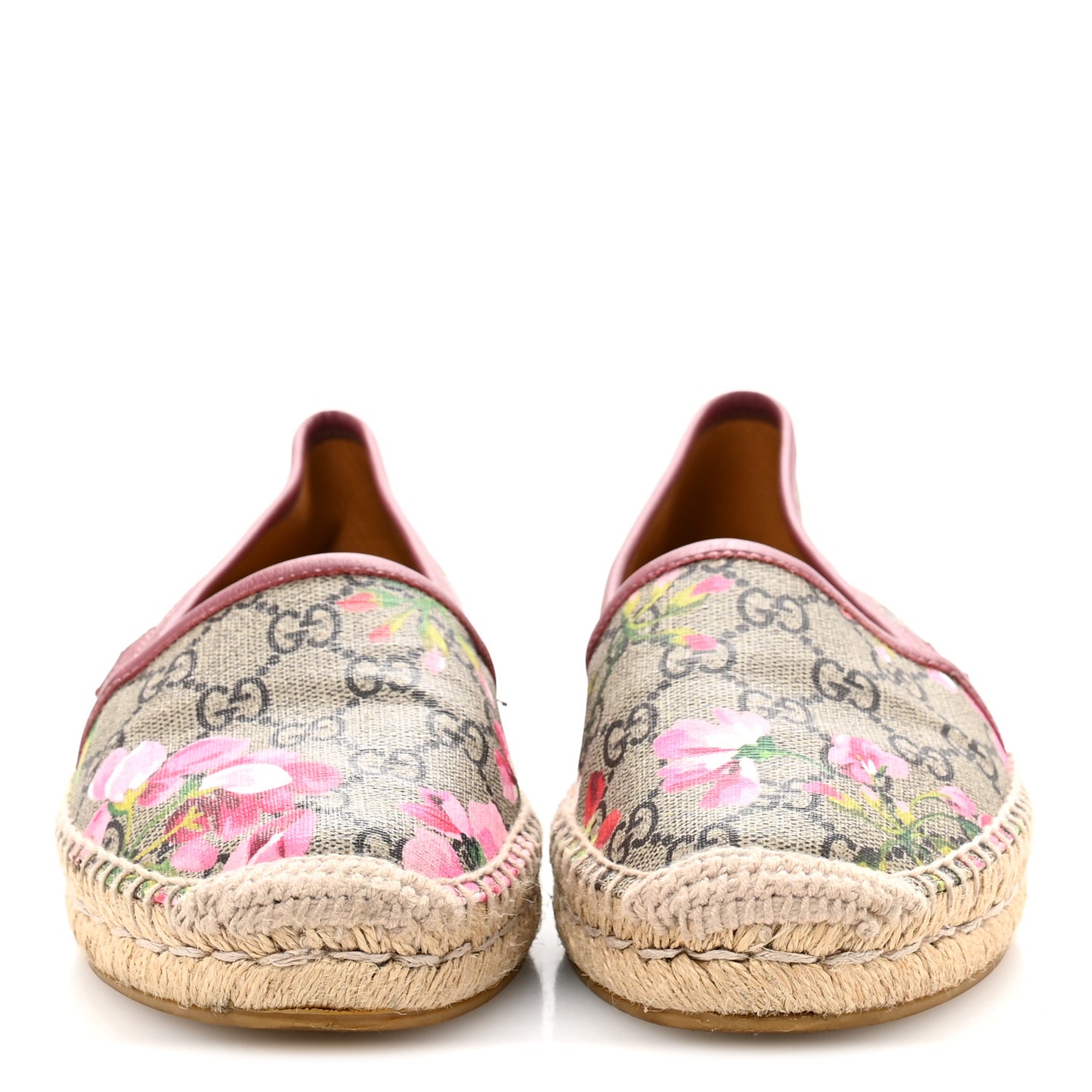 GG Supreme Monogram Blooms Espadrilles 37.5 Beige Multicolor Dry Rose