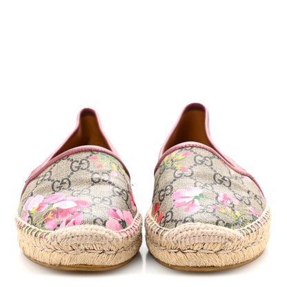 Gucci GG Supreme Monogram Blooms Espadrilles 37.5 Beige Multicolor Dry Rose 3 of 11