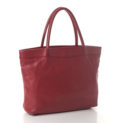 Chanel Caviar CC Tote Red 3 of 11