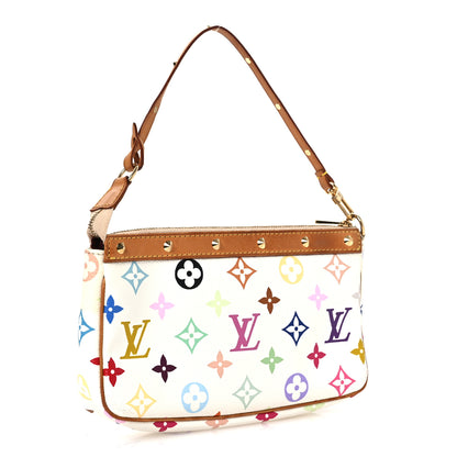 Louis Vuitton Monogram Multicolor Pochette Accessories White 3 of 14