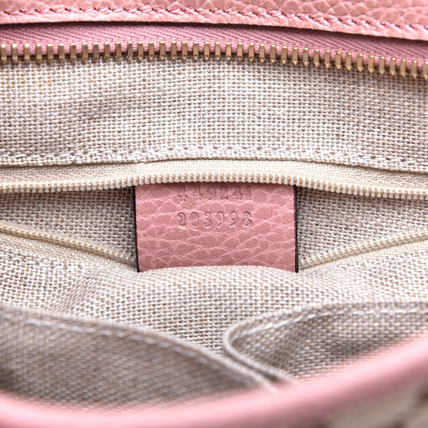 Monogram Small Bree Tote Beige Soft Pink