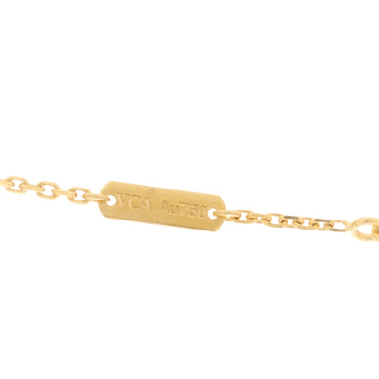 Van Cleef & Arpels 18K Yellow Gold Guilloche Vintage Alhambra Pendant Necklace 4 of 6