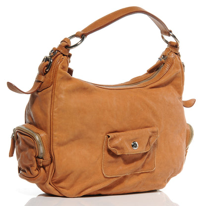 Prada Washed Buffalo Bauletto Hobo Naturale 3 of 8