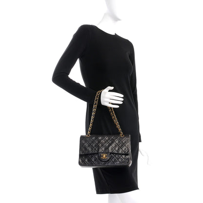Chanel Lambskin Quilted Medium Double Flap Black 2 of 11