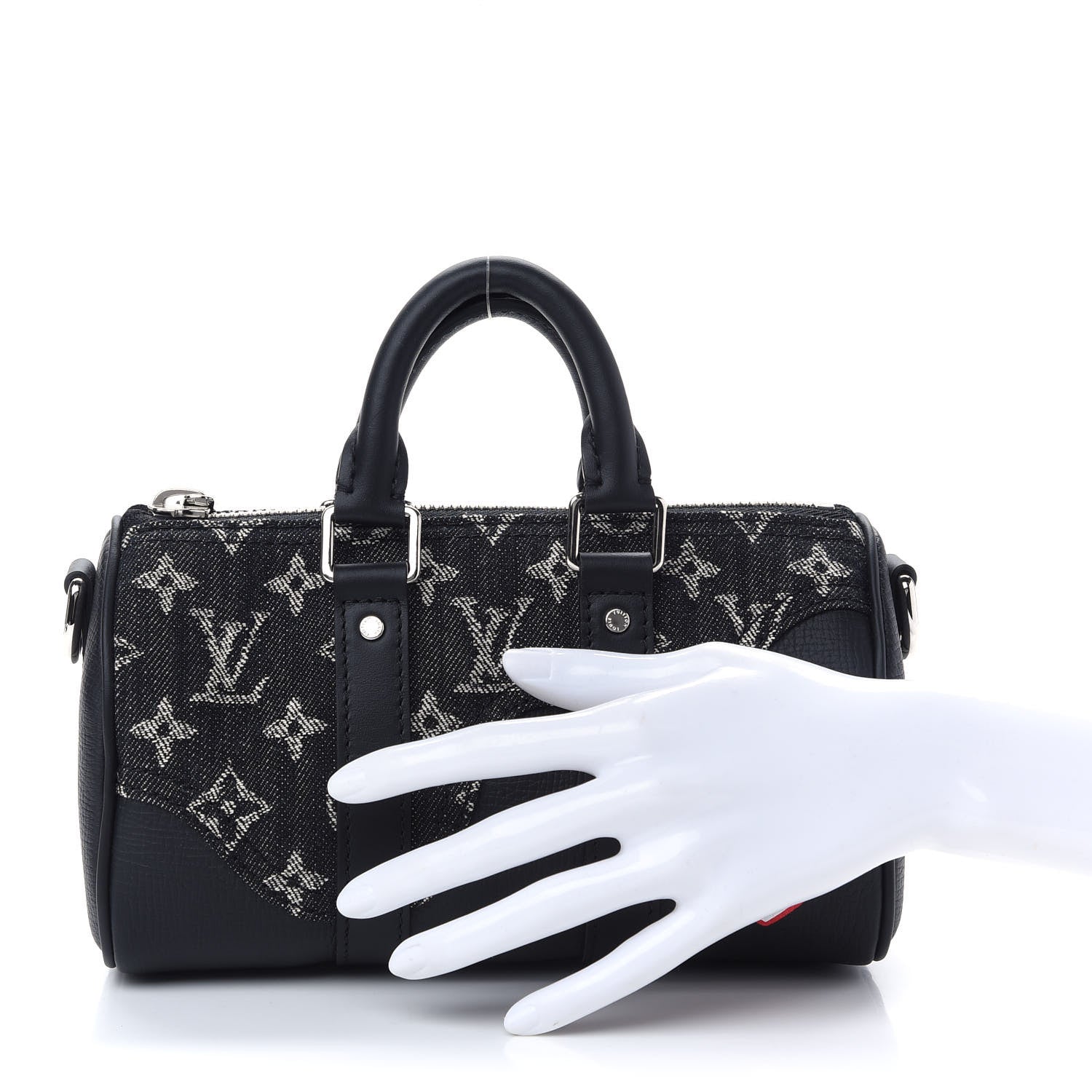 Louis Vuitton X NIGO Taurillon Monogram Denim Drip Keepall XS Black 2 of 8