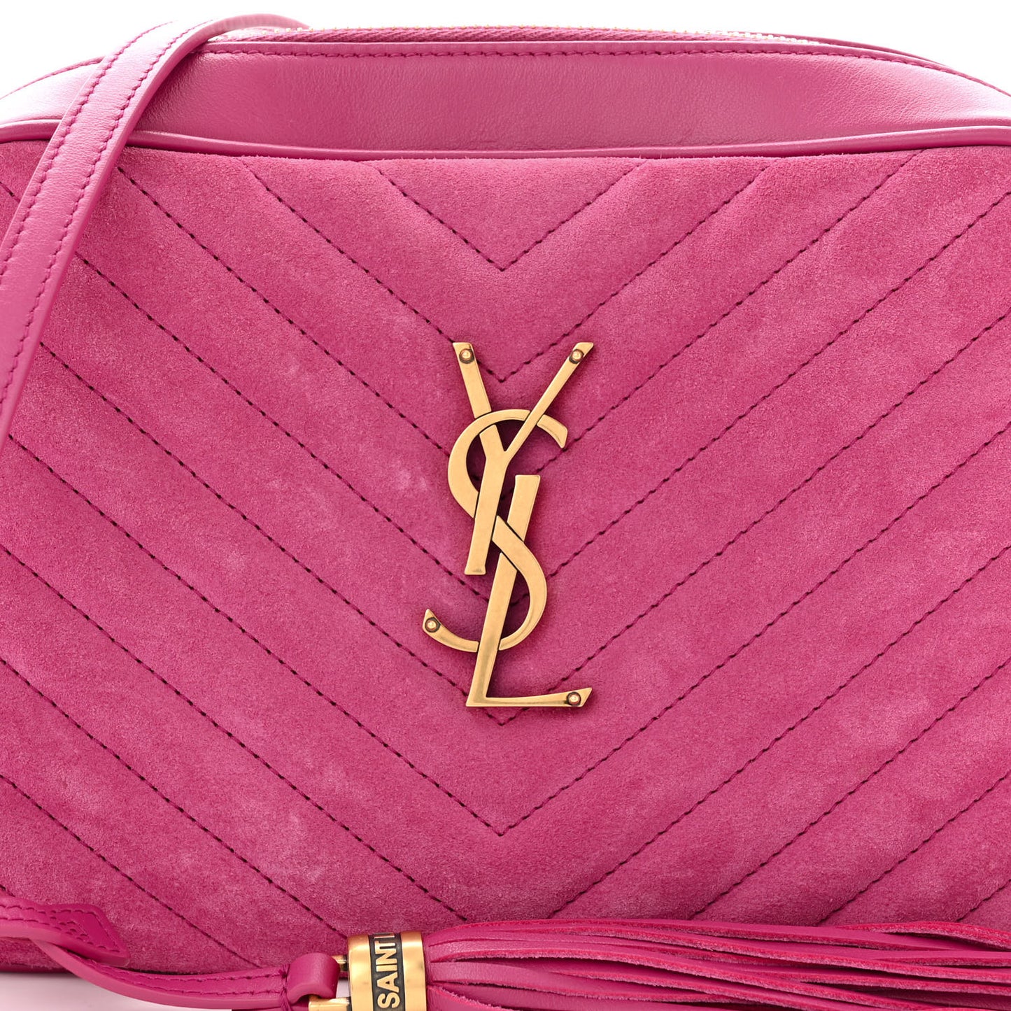 Suede Matelasse Monogram Lou Camera Bag Rose