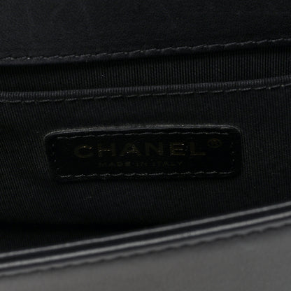 Chanel Lambskin Chevron Quilted Small Boy Flap Black 6 of 10