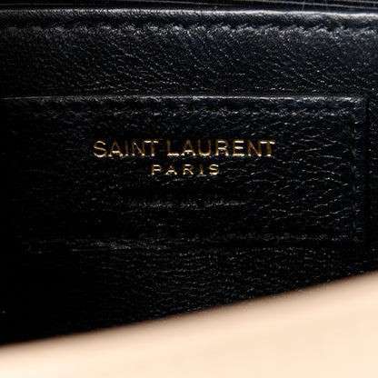 Saint Laurent Grain De Poudre Small Monogram Kate Satchel Dark Beige 7 of 12