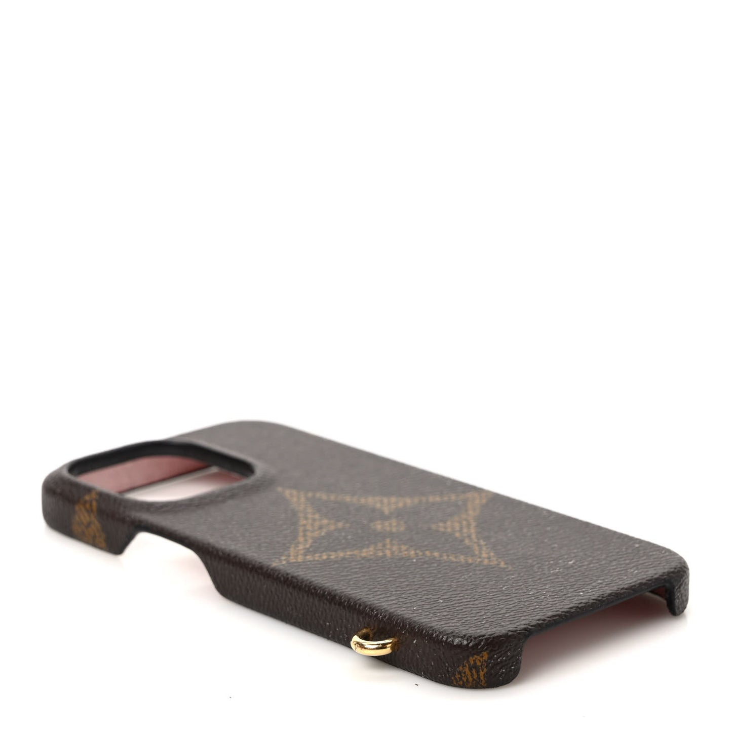 Monogram Bumper On Strap iPhone 13 Pro Shoulder Strap Creme Pink