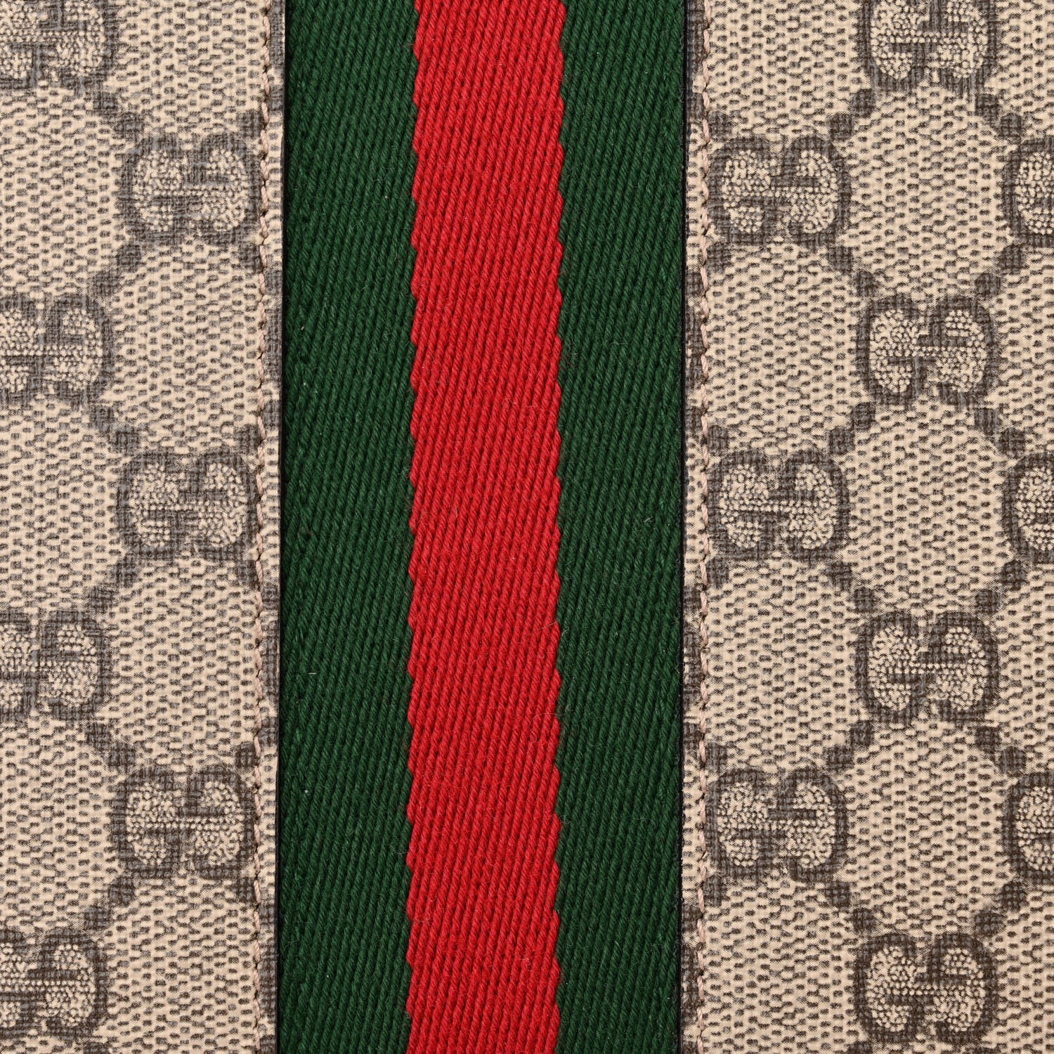 Gucci GG Supreme Monogram Web Ophidia Pouch Brown 8 of 10