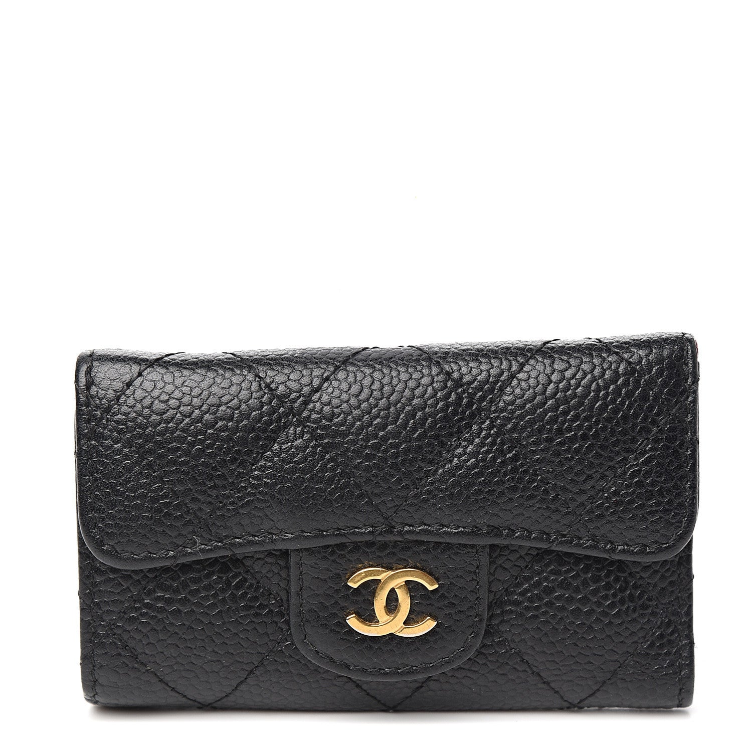 Chanel Caviar Quilted 6 Key Holder Black 1 of 8